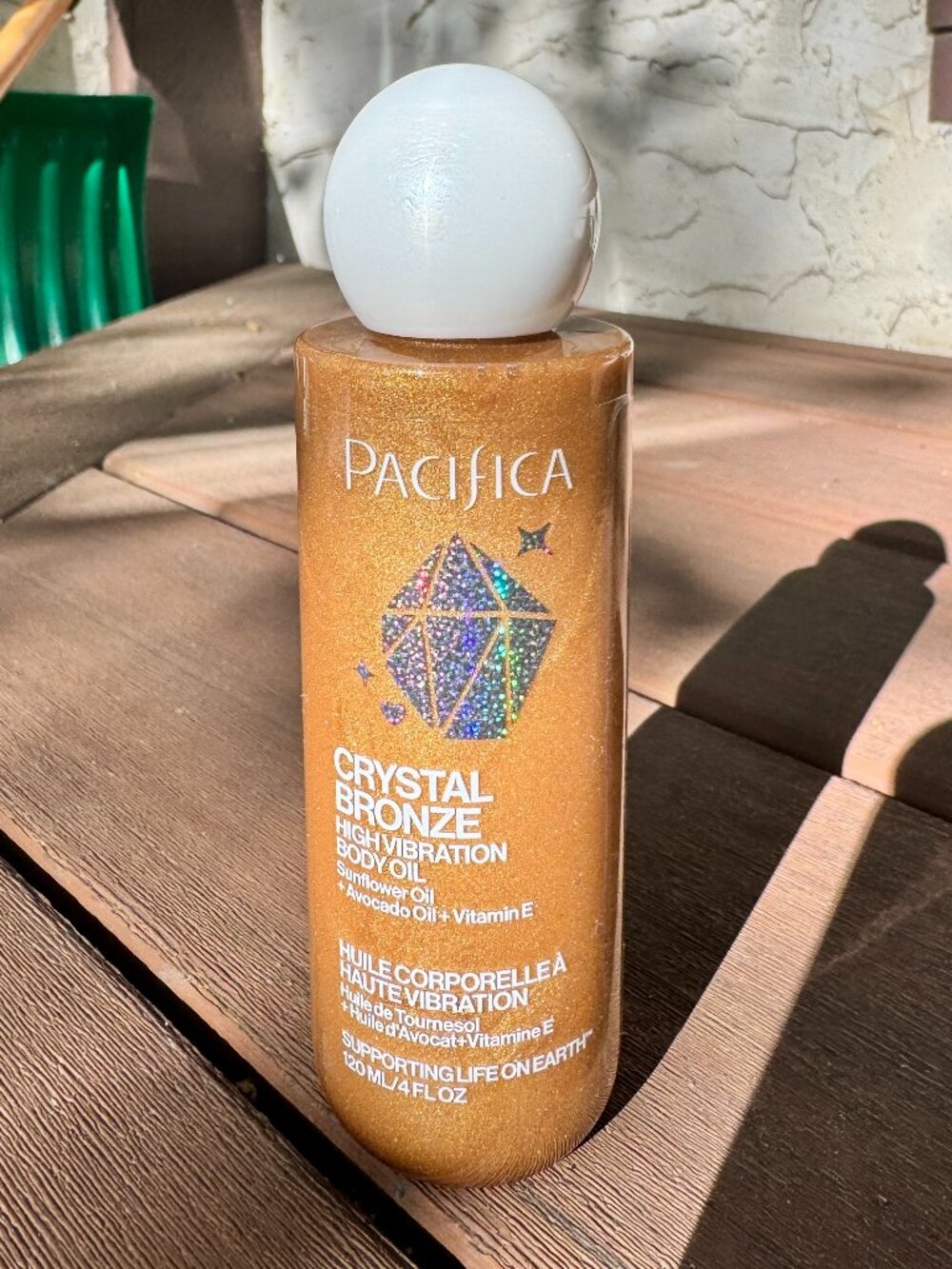 Pacifica Crystal Bronze High Vibration Shimmering Body Oil 4oz NWT Bronzer